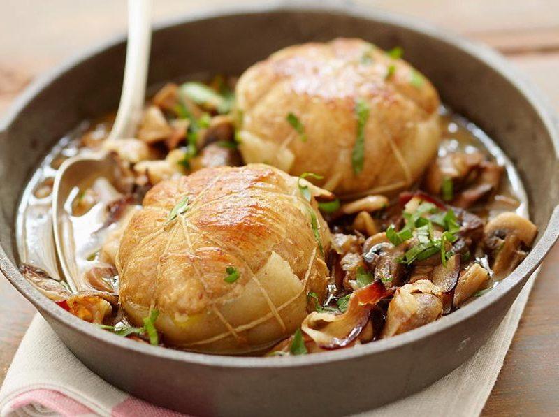 Paupiettes de veau aux champignons
